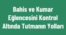 Bahis ve Kumar Eğlencesini Kontrol Altında Tutmanın Yolları